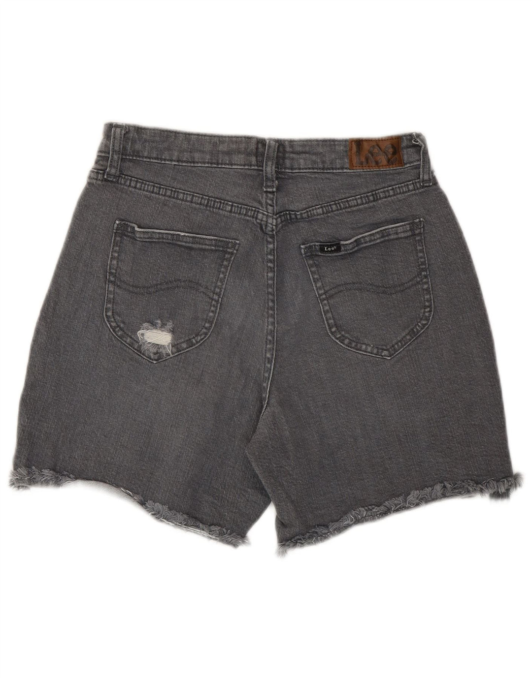 Lee Womens distressed τζιν σορτς US 4 Small W27 Γκρι βαμβακερό