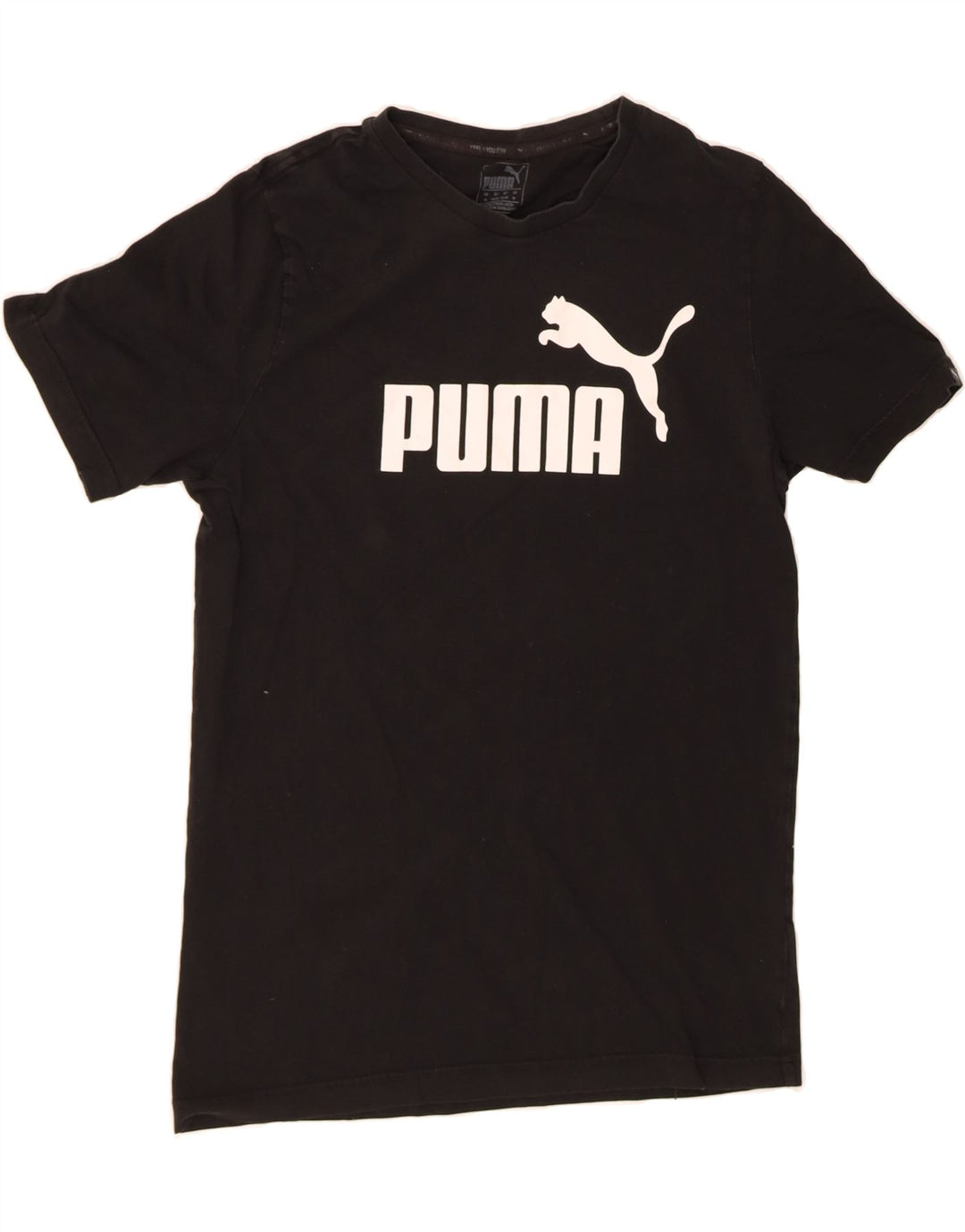 PUMA Mens Graphic T-Shirt Top Medium Black Cotton Vintage Puma and Second-Hand Puma from Messina Hembry 