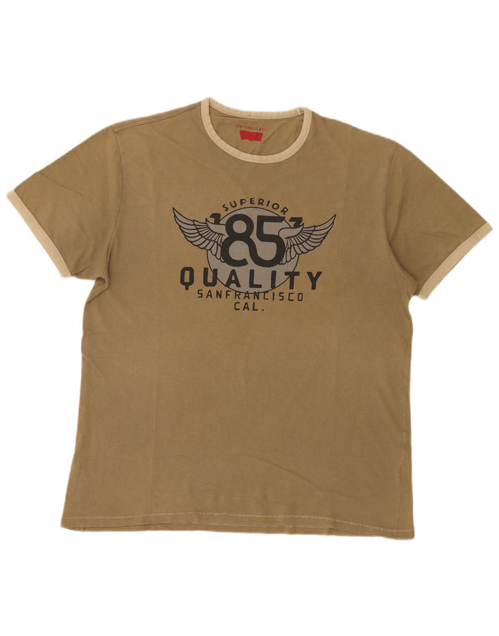 Ανδρικό γραφικό T-Shirt Levi's Top Large Khaki