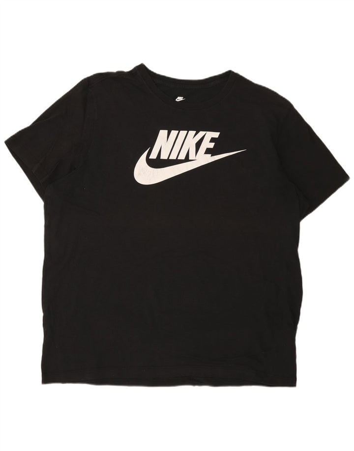 Ανδρικό γραφικό T-shirt Nike XL Μαύρο βαμβακερό
