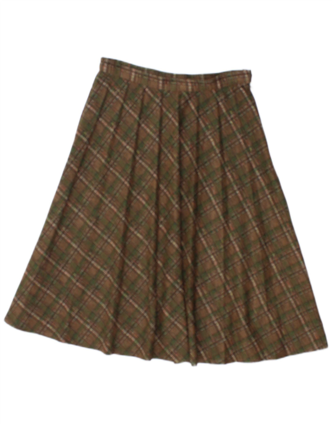 Vintage γυναικεία πλισέ φούστα W26 Small Brown Check