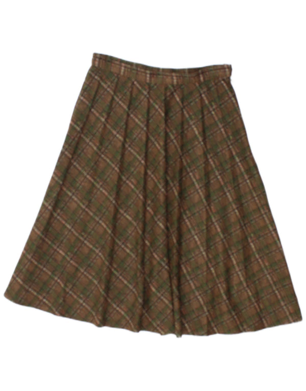 Vintage γυναικεία πλισέ φούστα W26 Small Brown Check