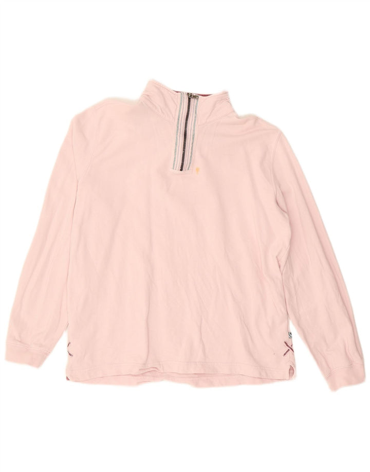 WHITE STUFF Γυναικεία φούτερ με φερμουάρ με φερμουάρ Jumper UK 12 Medium Pink