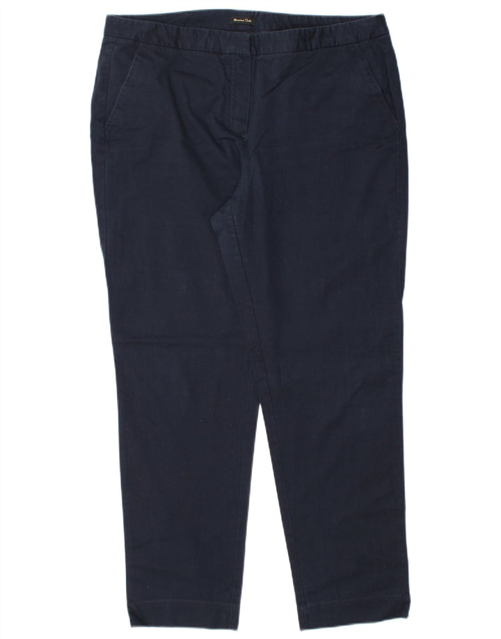 MASSIMO DUTTI Γυναικείο παντελόνι Chino EU 44 XL W34 L28 Navy Blue Classic