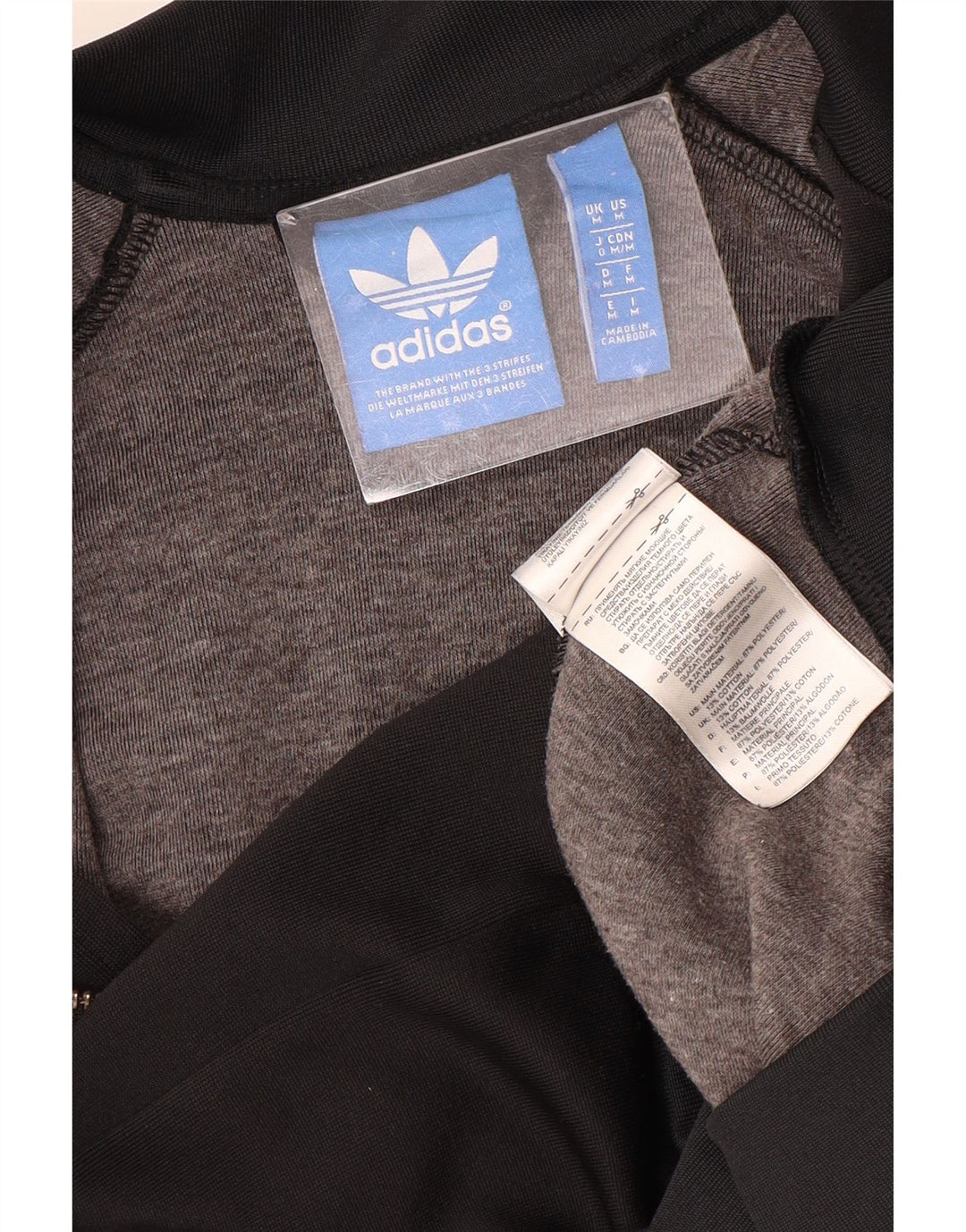 Γυναικεία αθλητική φόρμα ADIDAS Top Jacket UK 14 Medium Black Cotton