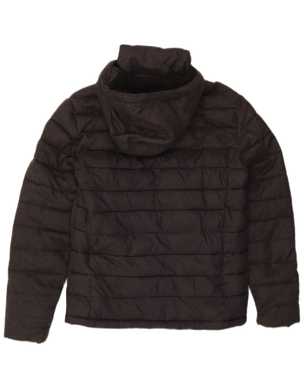 Superdry Ανδρικό μπουφάν με κουκούλα UK 36 Small Grey Polyester