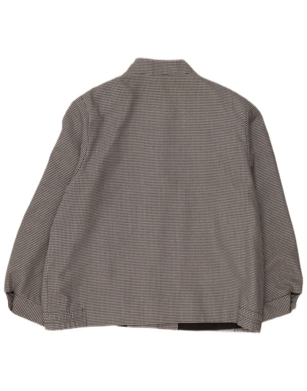 Vintage Γυναικείο Bomber Jacket UK 20 2XL Μαύρο Houndstooth Πολυεστέρας