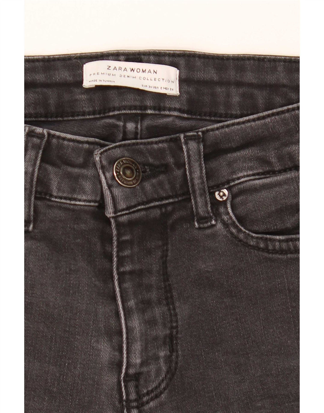 Zara Γυναικείο Τζιν EU 34 2XS W24 L31 Γκρι