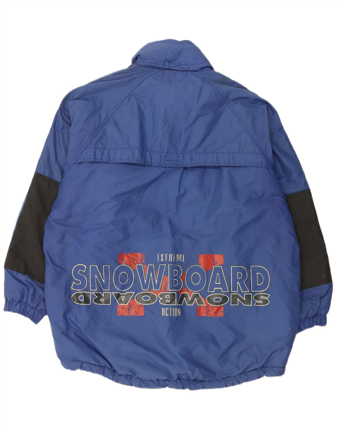 Vintage Ανδρικό γραφικό πουλόβερ μπουφάν σκι UK 42 XL Blue Polyamide