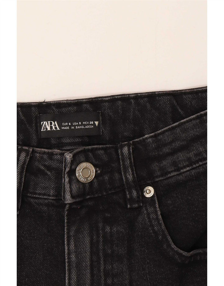 Zara Γυναικεία Μίνι Τζιν Φούστα Μικρή W26 Γκρι Βαμβακερή