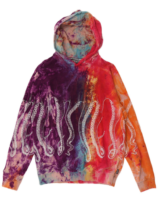 Octopus Mens Graphic Hoodie Jumper Μεγάλη πολύχρωμη βαφή γραβάτας