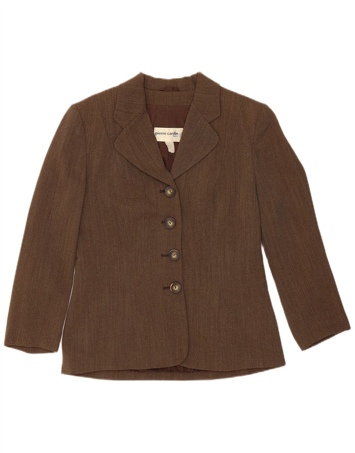 Pierre Cardin Γυναικείο σακάκι blazer 4 κουμπιών UK 14 Μεσαίο καφέ