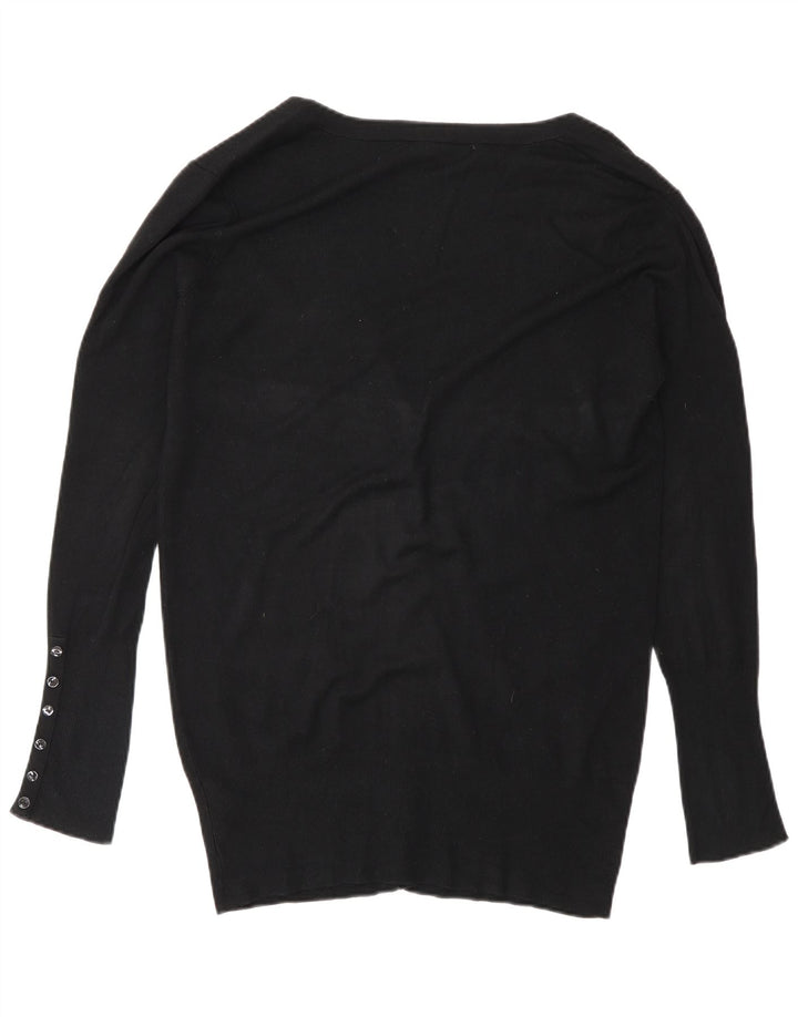 Zara Γυναικεία Ζακέτα UK 16 Large Black Rayon