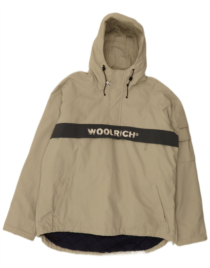 Woolrich Ανδρικό μπουφάν Anorak με κουκούλα UK 38 Medium Khaki Colourblock