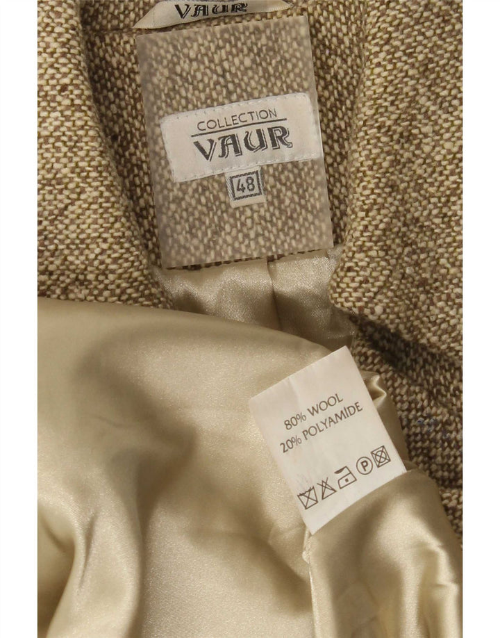 Vintage Γυναικείο Παλτό με διπλό στήθος IT 48 XL Χακί μαλλί