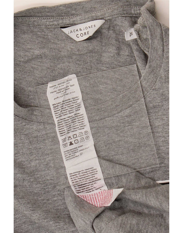 Jack & Jones Ανδρικό T-Shirt Top XL Γκρι βαμβακερό