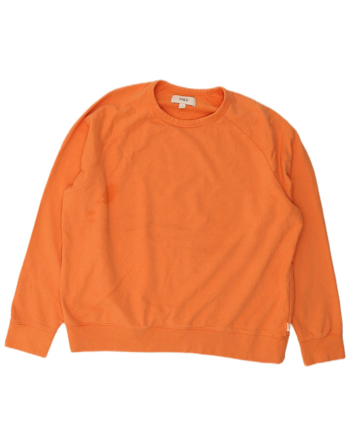 Ανδρικό φούτερ Marks & Spencer Jumper Μεγάλο Πορτοκαλί Βαμβακερό
