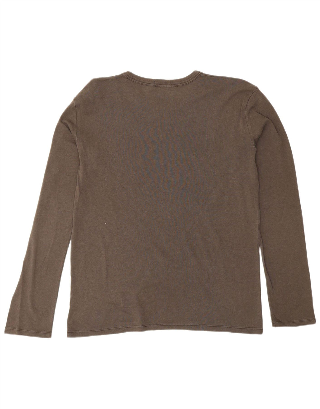 BENETTON Womens Graphic Top Long Sleeve UK 12 Medium Grey Vintage Benetton and Second-Hand Benetton from Messina Hembry 