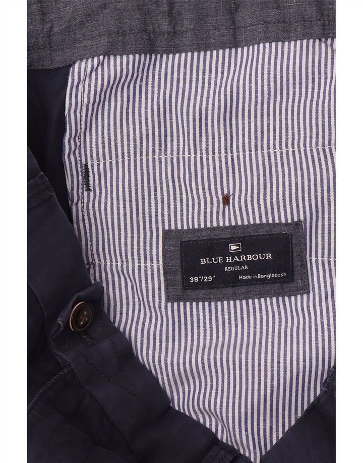 MARKS & SPENCER Ανδρικό Μπλε κοστούμι παντελόνι Harbour W38 L29 Navy Blue