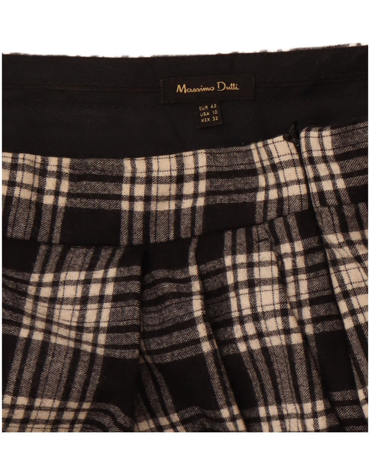 Massimo Dutti Γυναικείο Casual Παντελόνι EU 42 Large W32 L30 Black Check