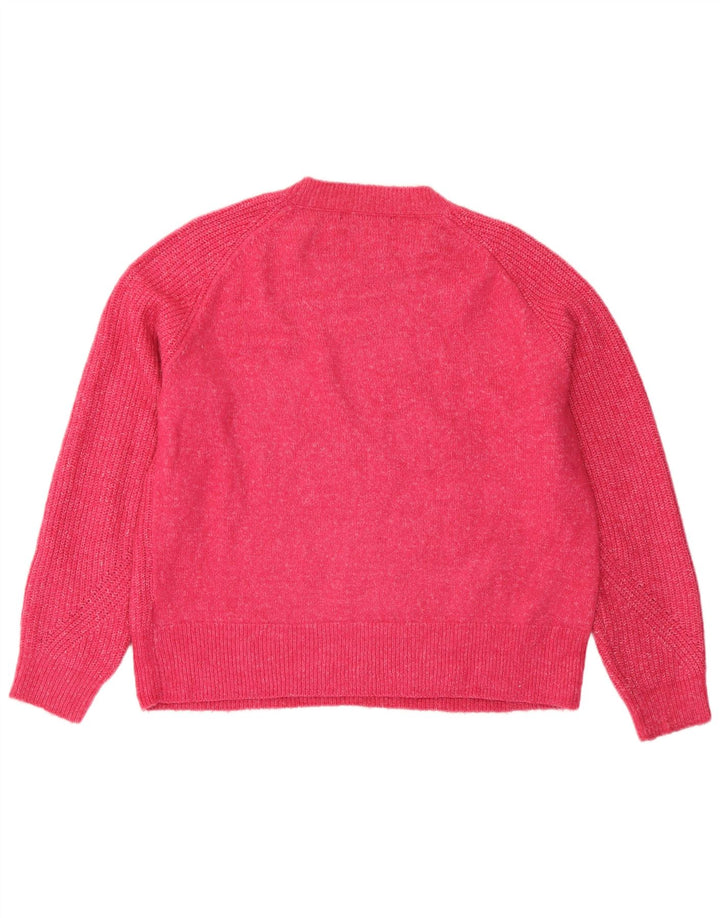 Marks & Spencer Γυναικείο πουλόβερ με λαιμόκοψη UK 14 Medium Pink Flecked