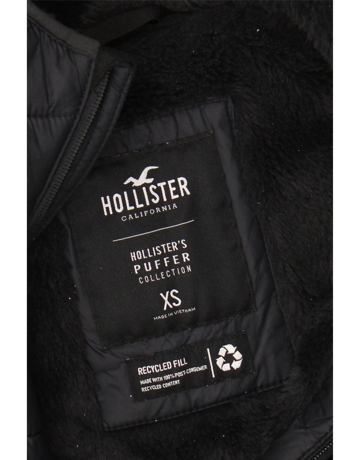 Ανδρικό μπουφάν με κουκούλα HOLLISTER UK 34 XS μαύρο νάιλον