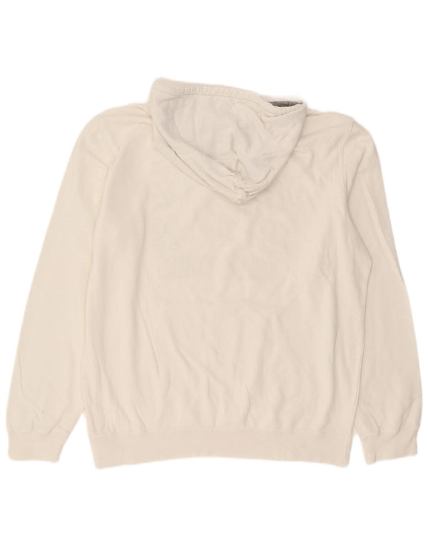 Champion Mens Graphic Hoodie Jumper XL White Cotton