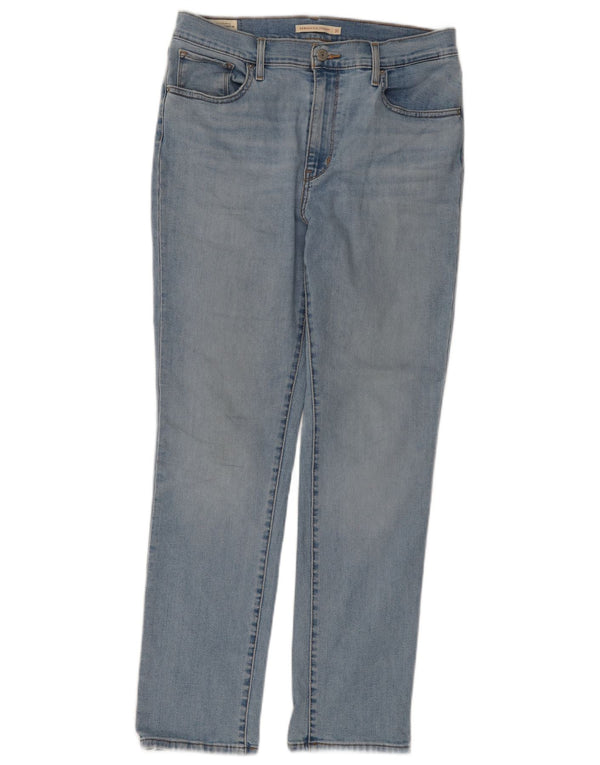 LEVI'S Γυναικείο 724 ψηλό ίσιο τζιν W31 L30 Μπλε βαμβακερό