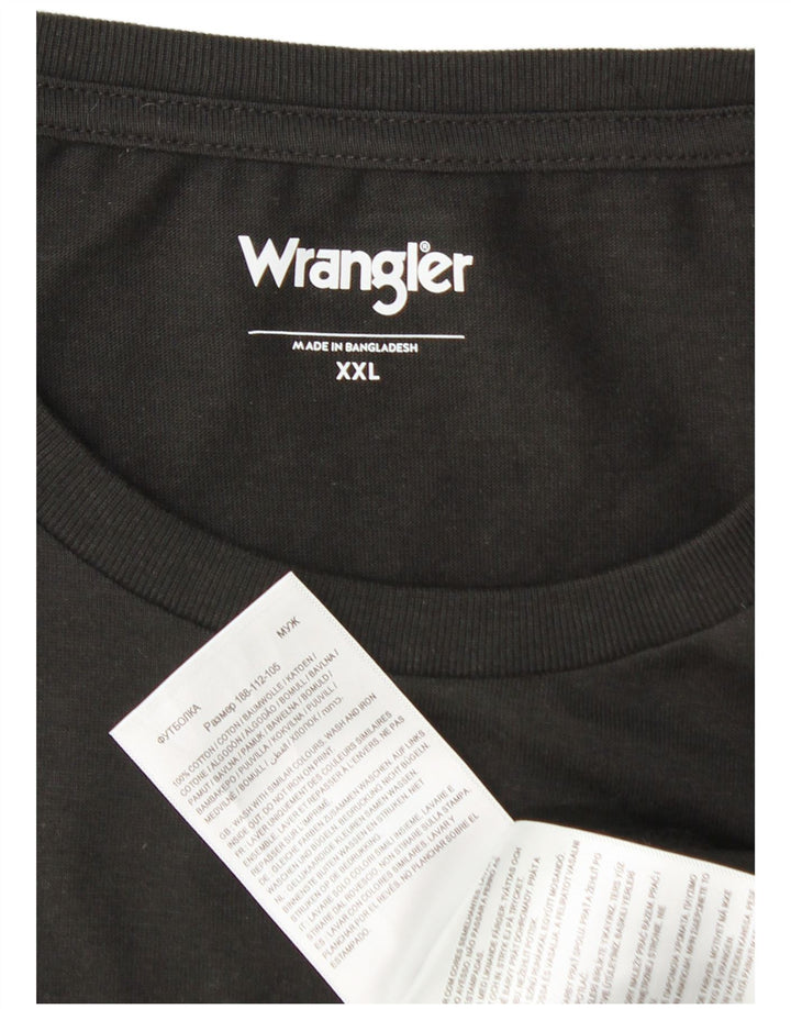 Ανδρικό T-Shirt Wrangler Top 2XL Μαύρο βαμβακερό