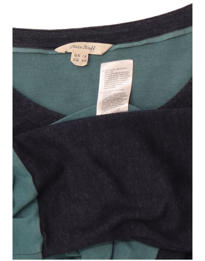 WHITE STUFF Γυναικείο φόρεμα A-Line UK 16 Large Navy Blue Colourblock