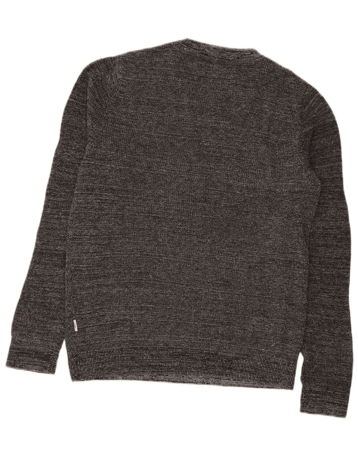 Jack & Jones Ανδρικό πουλόβερ με φερμουάρ σε κανονική εφαρμογή με φερμουάρ σε μικρό γκρι φλύκταινα