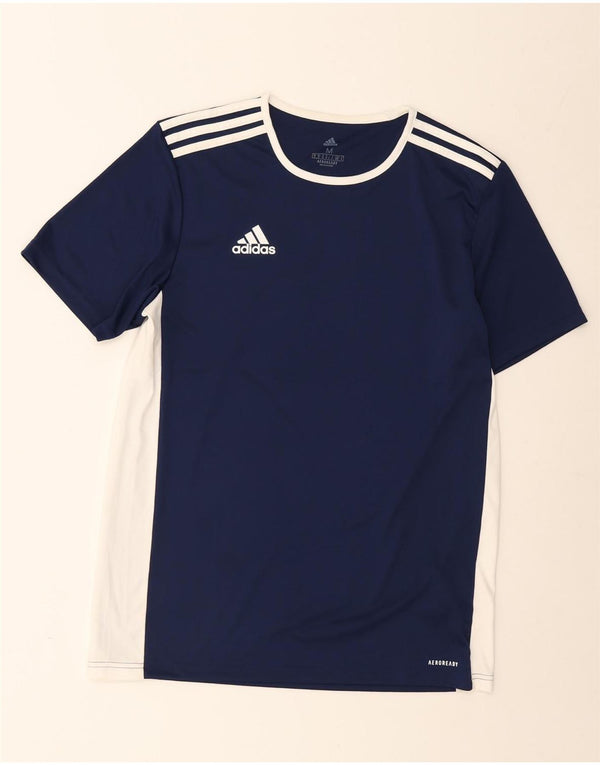 Adidas Ανδρικό T-Shirt Aeroready Top Medium Navy Blue Colorblock Πολυεστέρας