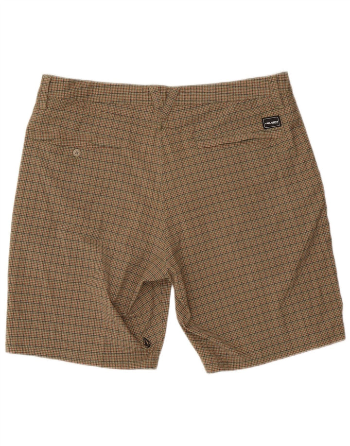 Ανδρικό σορτς Chino Volcom W38 XL Beige Houndstooth Πολυεστέρας
