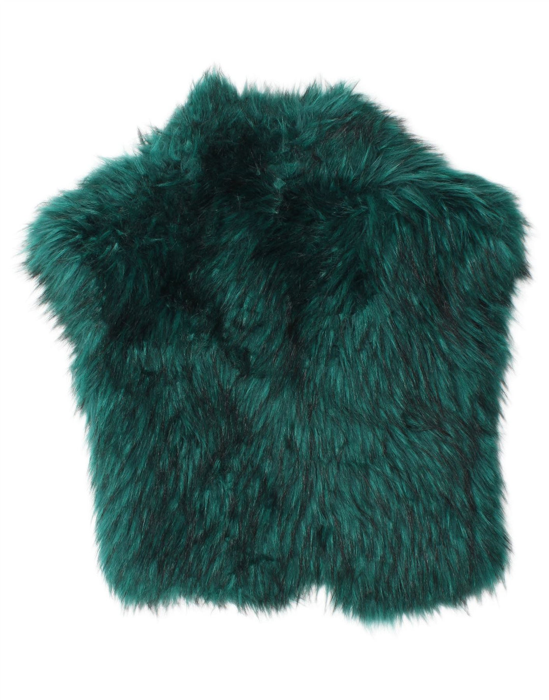GUESS Γυναικεία Faux Fur Loose Fit Gilet UK 10 Small Green Modacryl