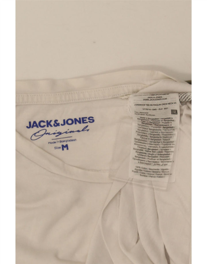 JACK & JONES Ανδρικό T-Shirt Top Βαμβακερό μεσαίο λευκό καμουφλάζ