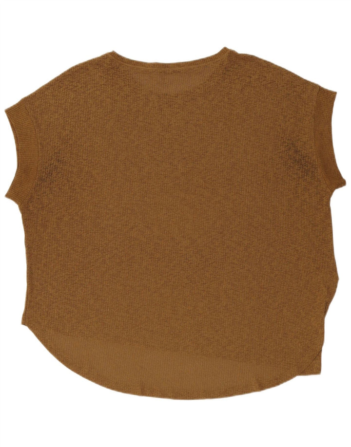 Zara Γυναικεία Asymmetric Oversized Μπλούζα Top UK 16 Large Khaki