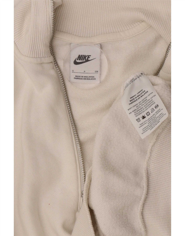 Nike γυναικεία φούτερ με φερμουάρ με λαιμόκοψη μεγάλου μεγέθους UK 10 Small White