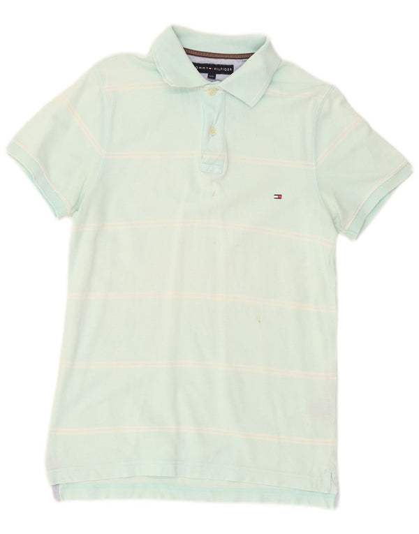 Tommy Hilfiger Ανδρικό μπλουζάκι Polo Slim Fit Μικρό Βαμβακερό μπλε ριγέ