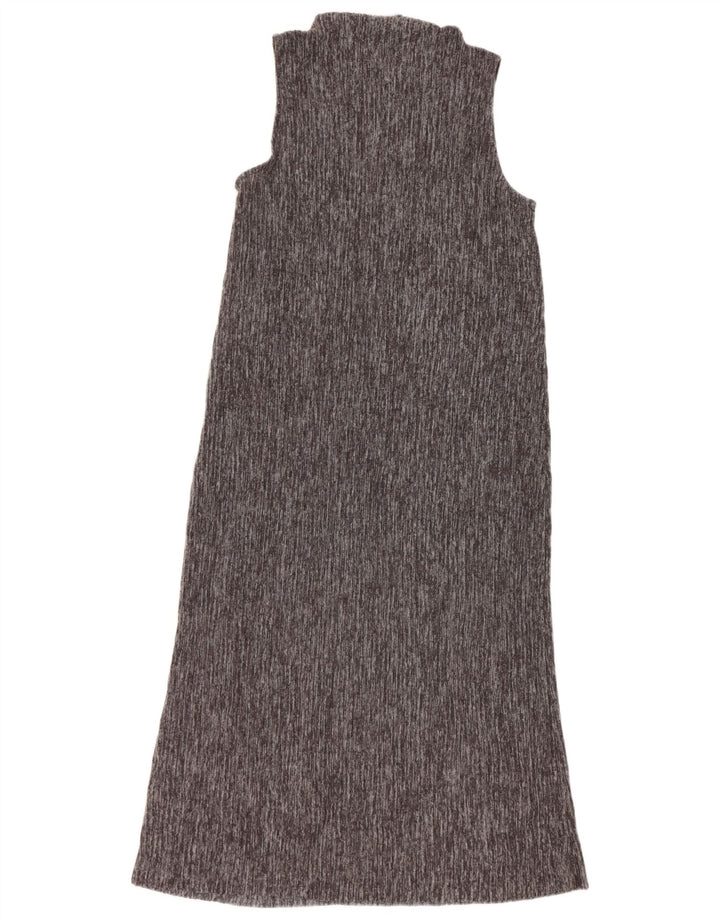 Zara Γυναικείο Αμάνικο Maxi Φόρεμα UK 12 Medium Grey Polyester