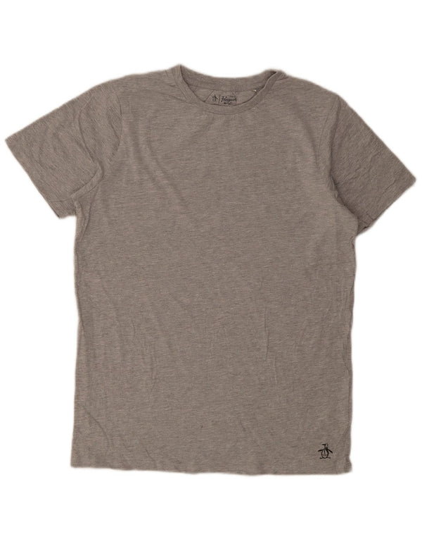 Ανδρικό T-Shirt Penguin Top Large Grey Flecked Cotton