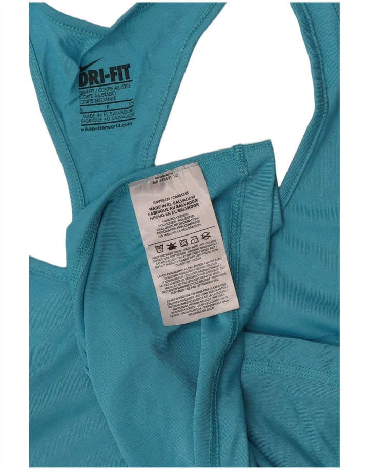 Γυναικείο γιλέκο NIKE Dri Fit Slim Fit Top UK 8 Small Blue Polyester