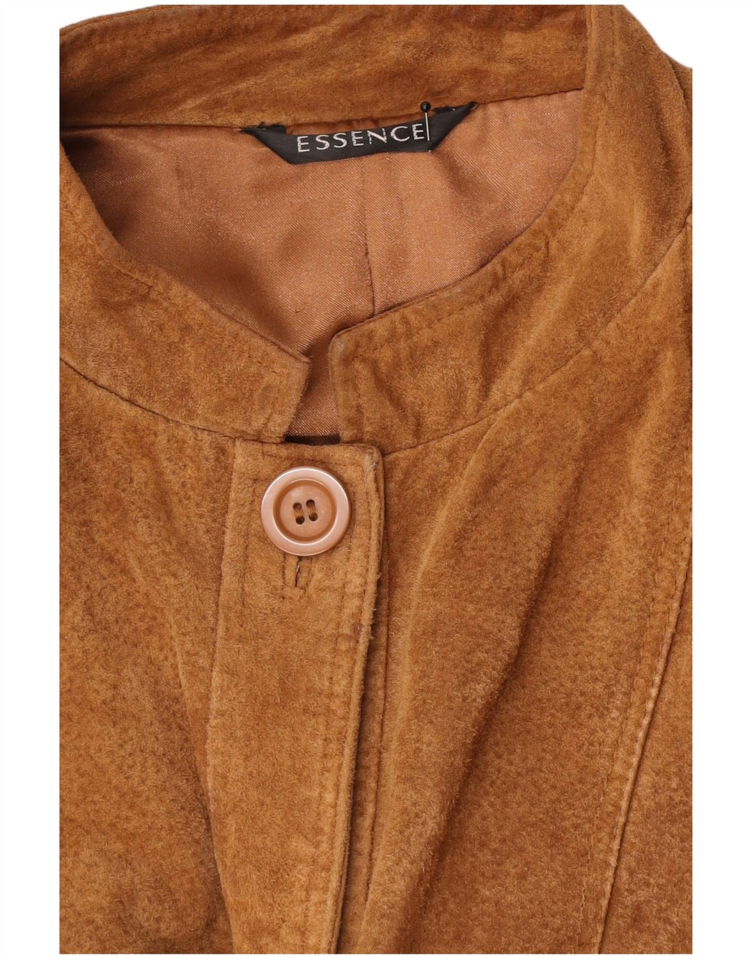Essence Γυναικείο Suede Jacket UK 16 Large Brown