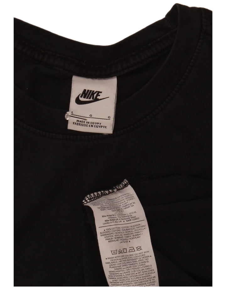 Ανδρικό μπλουζάκι Nike, μεγάλο μαύρο βαμβακερό