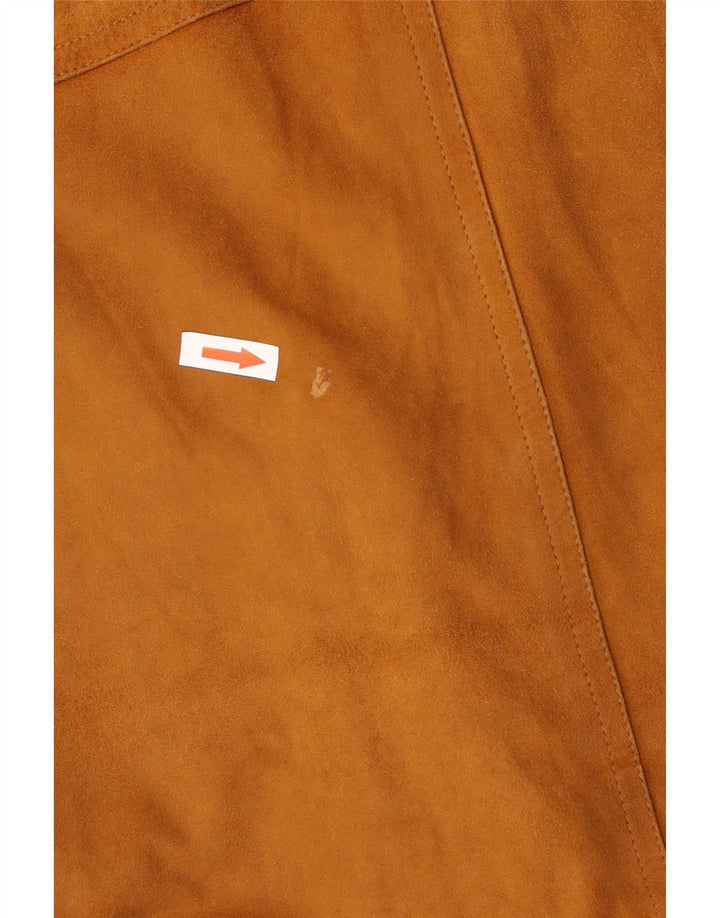 VINTAGE Ανδρικό Suede Bomber Jacket UK 42 XL Beige