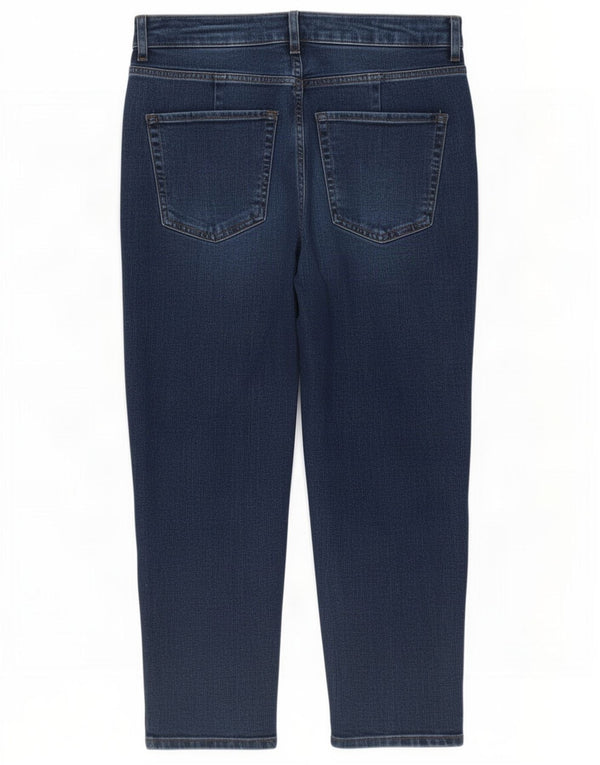 Marks & Spencer Γυναικεία Mom Crop Tapered Jeans UK 10 Small W27 L24 Blue