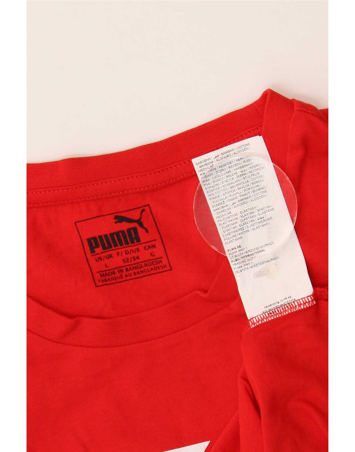 Ανδρικό γραφικό T-Shirt Puma Top μεγάλο κόκκινο βαμβακερό