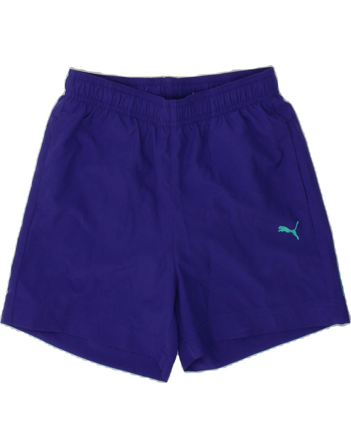 PUMA Boys Graphic Sport Shorts 9-10 Years  Purple Vintage Puma and Second-Hand Puma from Messina Hembry 