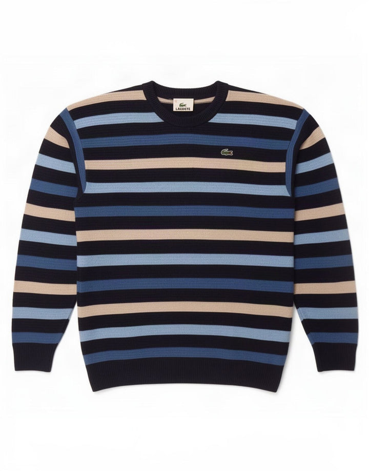 Lacoste Boys Crew Neck Jumper πουλόβερ 11-12 ετών πολύχρωμο ριγέ