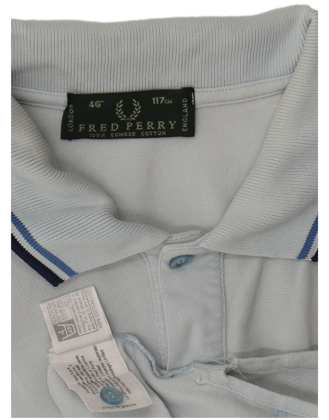 Fred Perry Ανδρικό Πόλο Μπλουζάκι μεγάλο μπλε βαμβακερό
