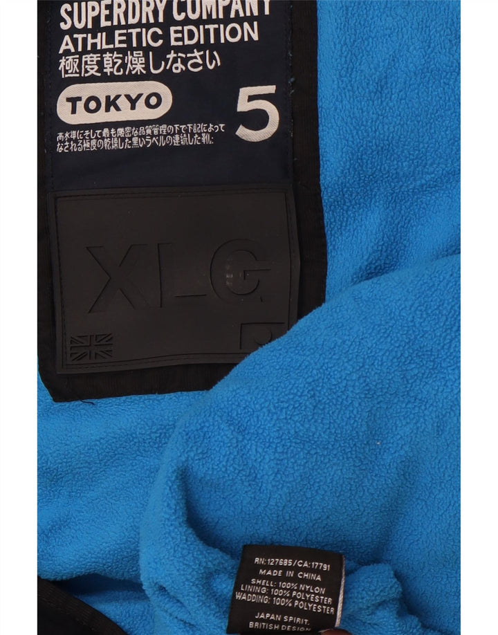 SUPERDRY Ανδρική κουκούλα με επένδυση Gilet UK 42 XL Μαύρο νάιλον